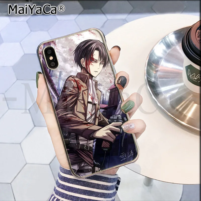 6 MaiYaCa attack on titan Крылья Свободы аниме восхитительный цветной телефон чехол для iPhone 8 7 6 6S Plus X XS max 10 5 5S SE XR - Цвет: 6