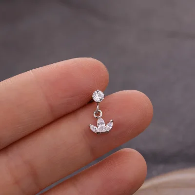 1pcs Helix Piercing Body Jewelry CZ Dangle Cartilage Ear Rings Tragus Earring Conch Earrings | Украшения и аксессуары