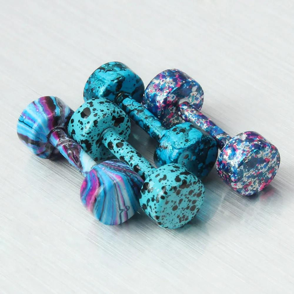 10 шт. шарообразные серьги из нержавеющей стали пирсинг для ушей в форме гантели