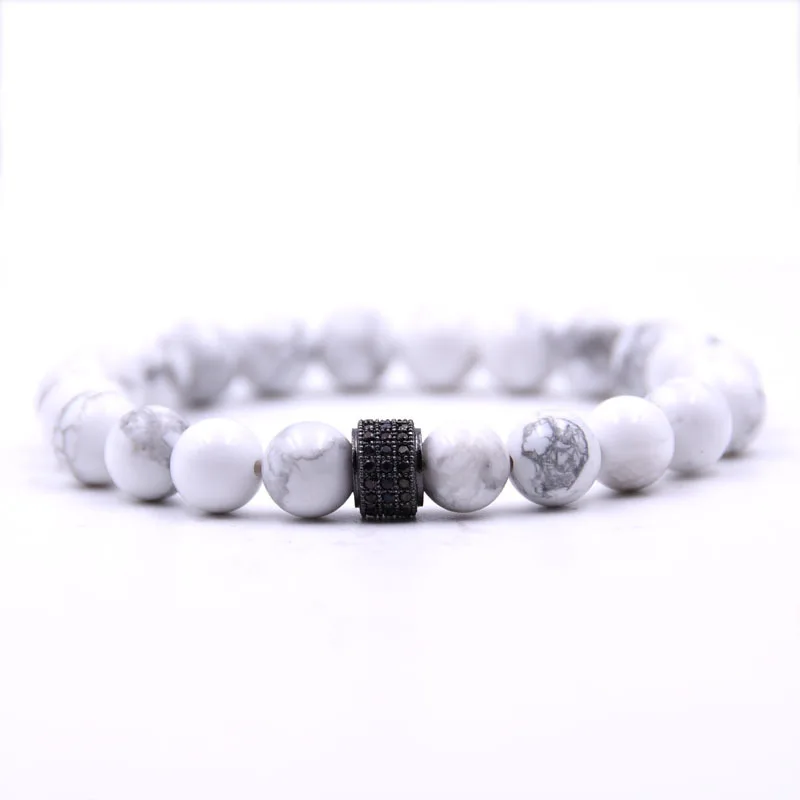 

Black Rhinestone Roundle 8MM Bracelet Man Fashion Women Gift For Bracelets