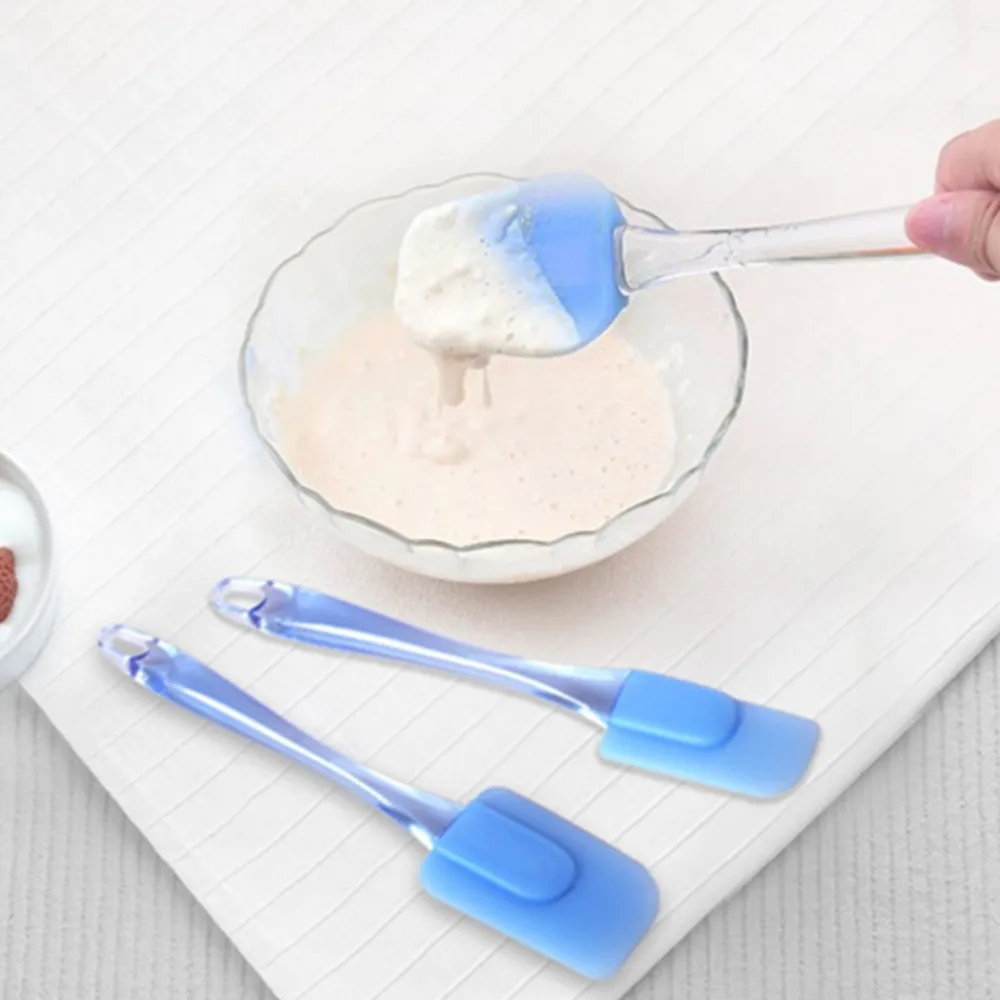 Flex Silicone Heads Spatula Set with Crystal Handle Nonstick Heat Resistant Professional Rubber Scraper Spatulas Mixing | Дом и сад