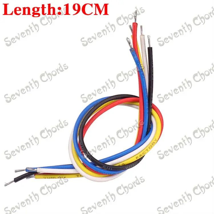 20 шт. 19 см 22AWG медный Электрический гитарный бас-пикап проводной свинцовый кабель