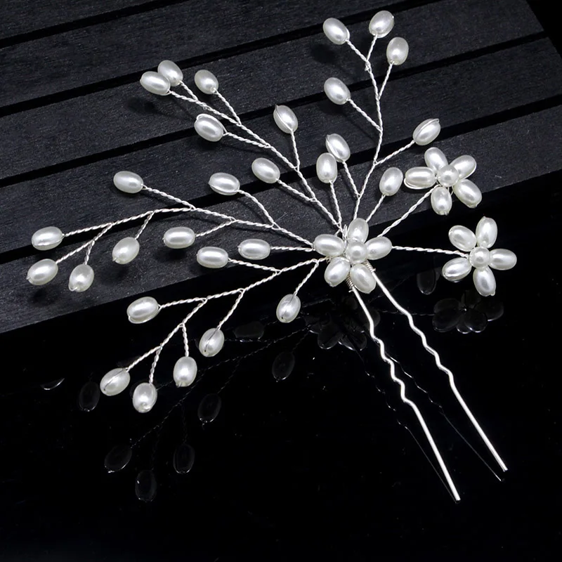 Good Quality Pearl Hair Comb Wedding Accessories Pins Clip Bridal Ornaments for Women Jewelry Tiara Set Stick Pin | Украшения и
