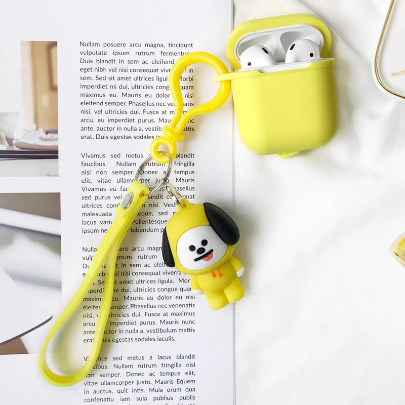 Милая веревка для телефона, гарнитура для airpods box, мягкая силиконовая сумка, веревка для крючка, красная цепочка для ключей с героями мультфильмов Love