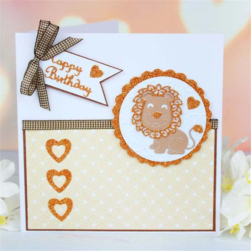 GJCrafts милый Лев элемент металла резки штампы Новый 2019 для животных Скрапбукинг