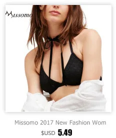 Missomo New Fashion Women Black Sexy Lace Jacquard Trim Bralette Adjustable Wide Straps Bras