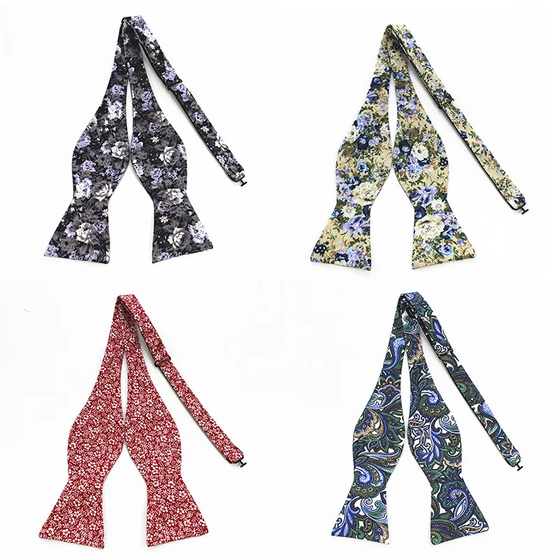 RBOCOTT 100% из хлопка мужские галстуки бабочки классические с бантом и цветочным