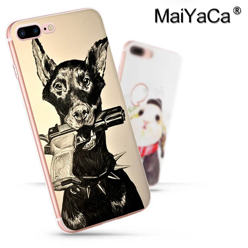 MaiYaCa такса Doberman собака Топ детальный популярный чехол для телефона iPhone 8 7 6 6S Plus X 10