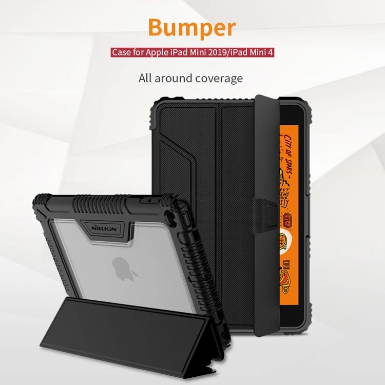 For iPad Mini 2019 Чехол NILLKIN для iPad Mini, чехол для iPad Air, для iPad Mini 4, смарт, пробуждение, откидная крышка, защита экрана, держатель карандаша - Цвет: For iPad Mini 2019