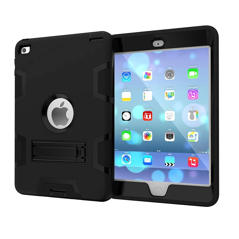 Shookproof Чехол для ipad mini 4 дети Безопасный Heavy Duty Силиконовый Футляр чехол-подставка