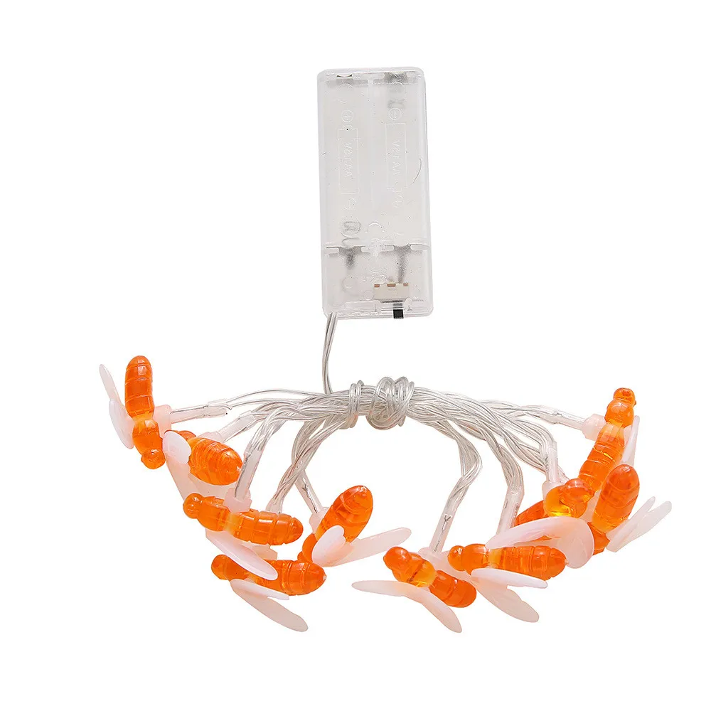 Занавеска пчела гирлянда украшение для дома вечеринки яркие с 10 светодиодными