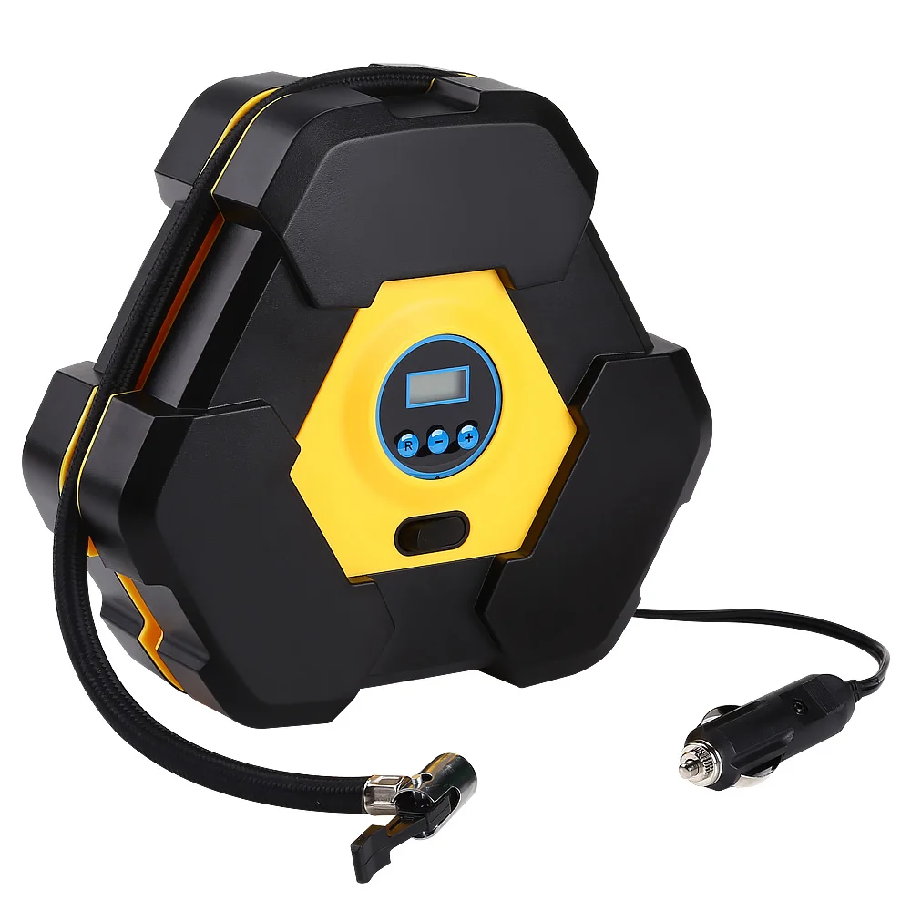 Цифровой насос для накачивания велосипедных шин DC 12 вольт автомобильный