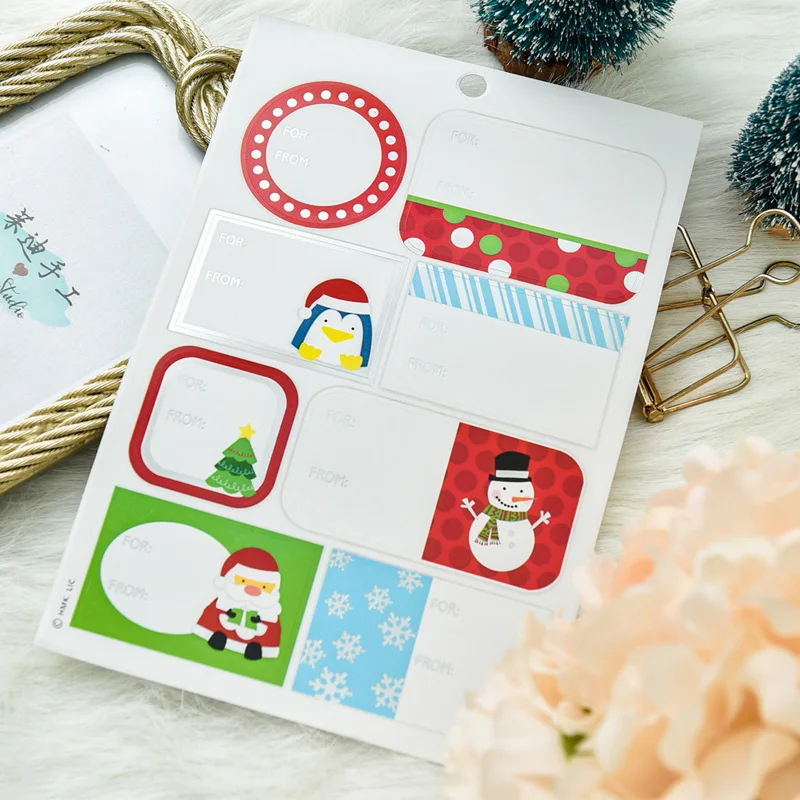 Рождественские самоклеящиеся наклейки-планировщики для скрапбукинга рукоделия