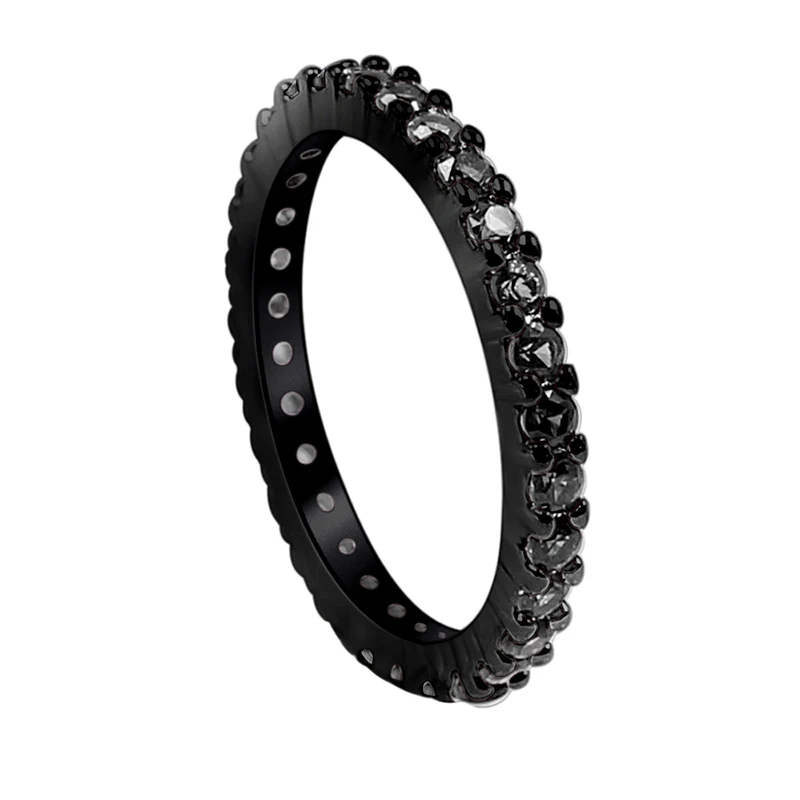 Tungsten black Hermosa выбрать вам цвет большая акция круглый турмалин GarnetRuby Topazz кольцо 925 стерлингового серебра кольца ювелирные изделия Размер 7#8 - Цвет основного камня: Tungsten black
