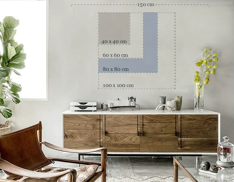 Холст скандинавский зеленый тропический лист кактус натуральные растения