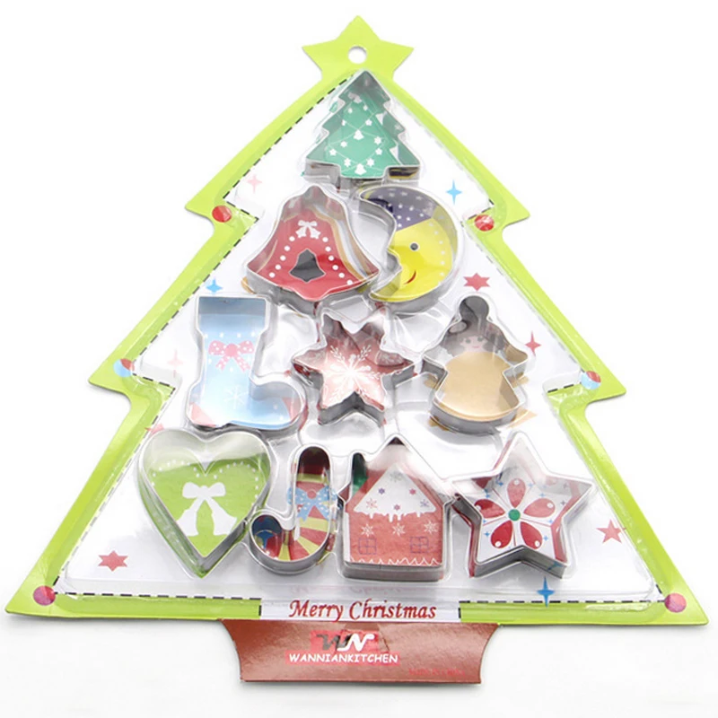 10 шт. формы для выпечки рождественские резаки печенья искусства инструменты