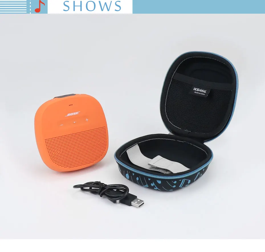 Shellnail беспроводной колонка с каналом Bluetooth чехол для Bose SoundLink Micro динамик-подходит для Plug& кабели Чехол Коробка Сумка для хранения