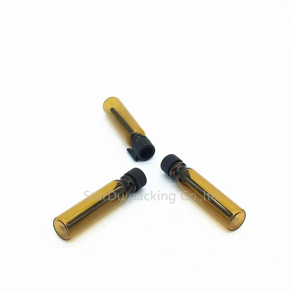 Бесплатная доставка 2000 шт./лот 1 мл флаконы из янтарного стекла флакон для духов 1CC