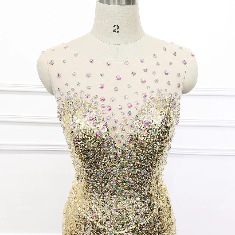 Китай Короткие блесток Bling золота коктейльное платье Оболочка халат де коктейль