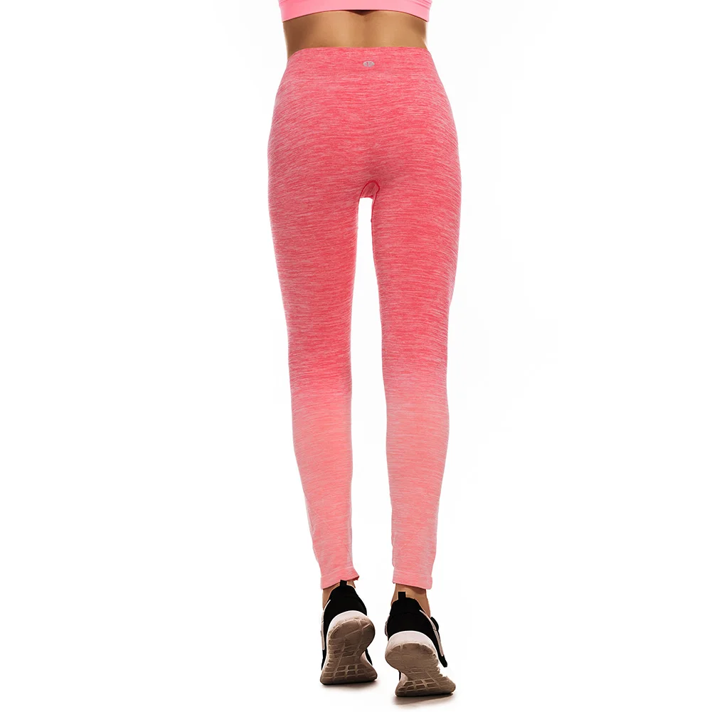 Женские Штаны Для Йоги градиентные цветные спортивные штаны для бега Пилатес