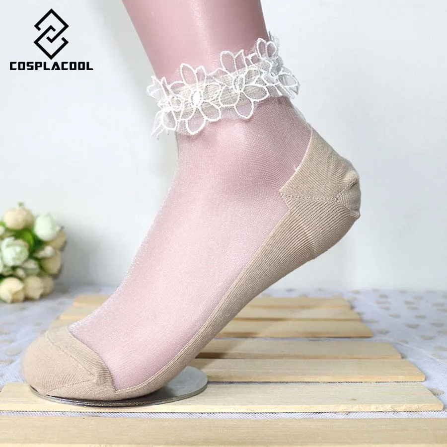 [COSPLACOOL] Новый Креативный цветочный узор красивый кружевной Sox летний японский
