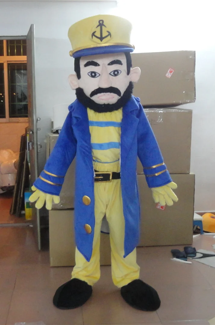 

High quality new design bearded captain mascot costume adult captain mascot man mascot for Halloween party