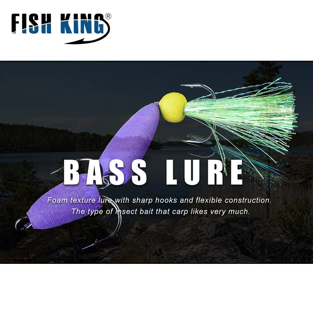 FISH KING 18 цветов приманка для ловли окуня Мягкая плавающие приманки воблеры