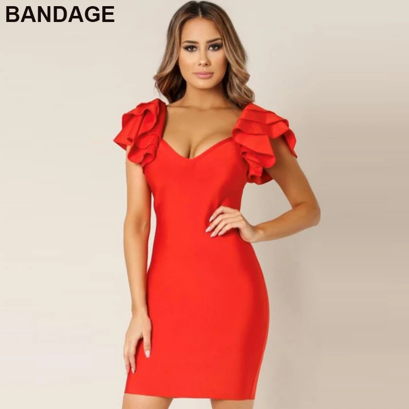 2019 китайское недорогое облегающее платье хорошего качества с рукавом бабочкой и