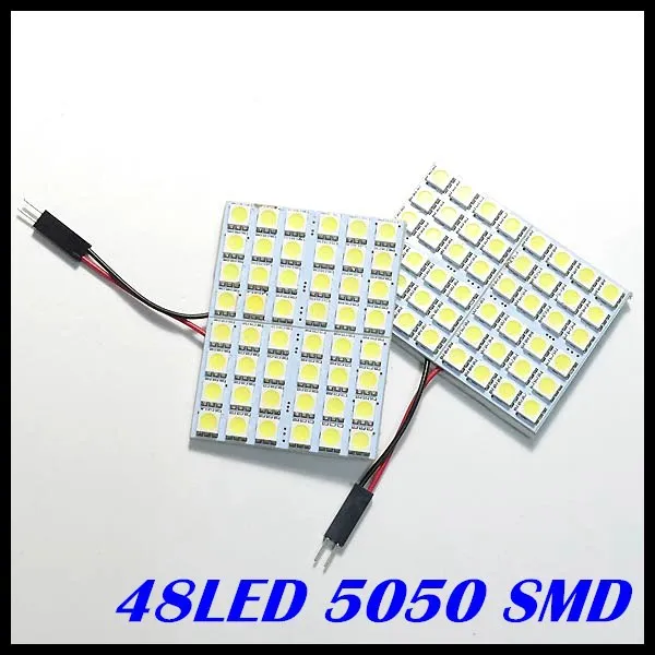 Бесплатная доставка гирлянда T10 с 2 адаптерами фотовссветильник 48Smd 5050 светильник