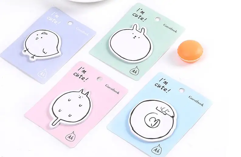 

4pcs Cute chick rabbit animals Self-Adhesive Memo Pad Sticky Notes memo boards Bookmark School Office Supply papelaria