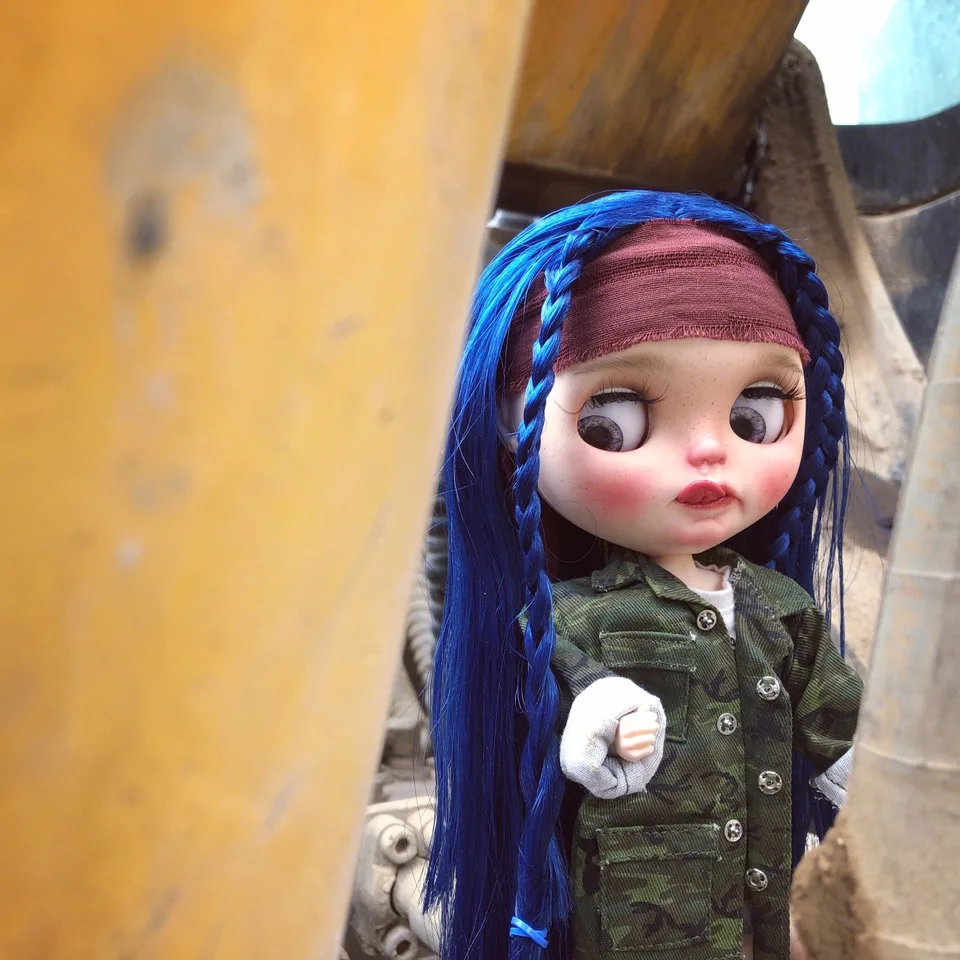 Длинные Голубые волосы макияж blyth кукла 1/6 BJD 30 см кукла игрушки 19 суставов высокое качество китайская Кукла BJD шаровая шарнирная кукла мусульманская кукла