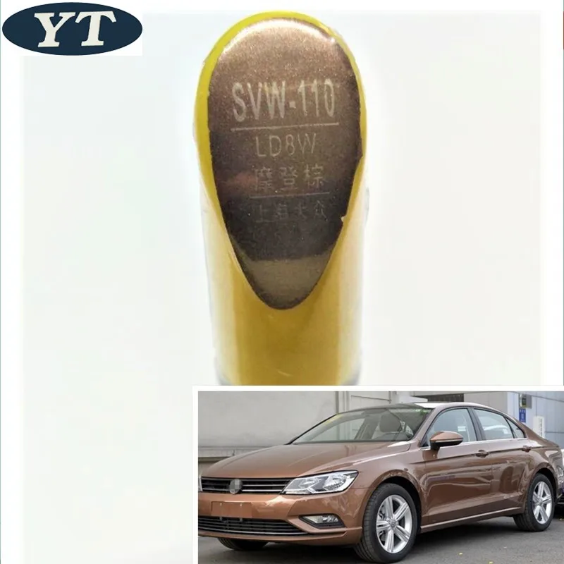 Ручка для ремонта царапин автомобиля ручка рисования коричневого цвета volkswagen polo