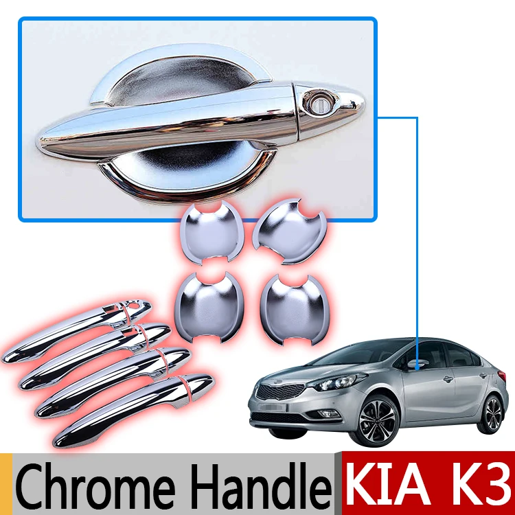 Хромированные накладки на дверные ручки для Kia K3 Cerato ABS аксессуары наклейки