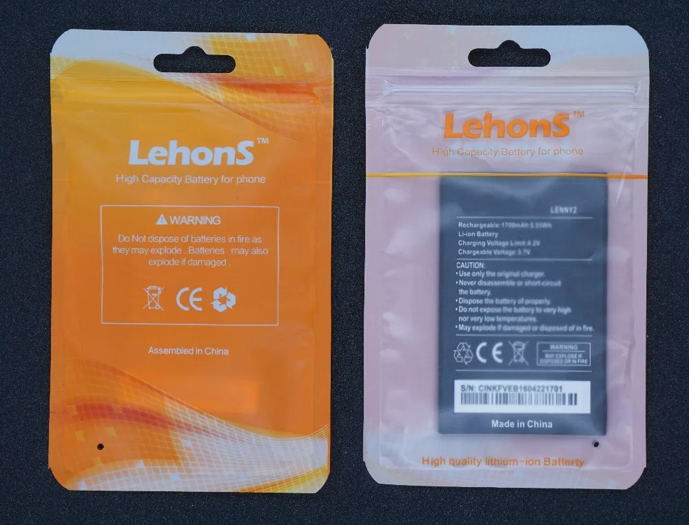 LehonS Новое поступление 1700 мАч/5.55Wh LENNY2 смартфон, на замену батареи для Wiko LENNY 2 lenny2 LENNY2 LENNY 2