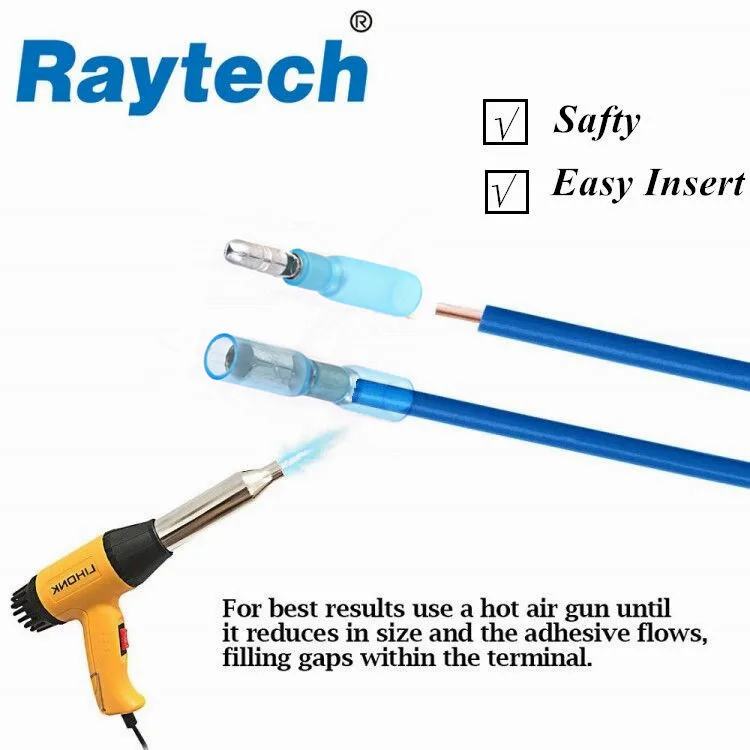 Raytech нейлон водонепроницаемый электрический провод сращивания термоусадочной пули терминал женский и мужской легкий терминал 10 шт. 5 пар