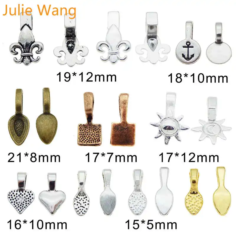 Julie Wang 200 шт./кор. ретро мульти формы клея на бирки залога застежки Подвески