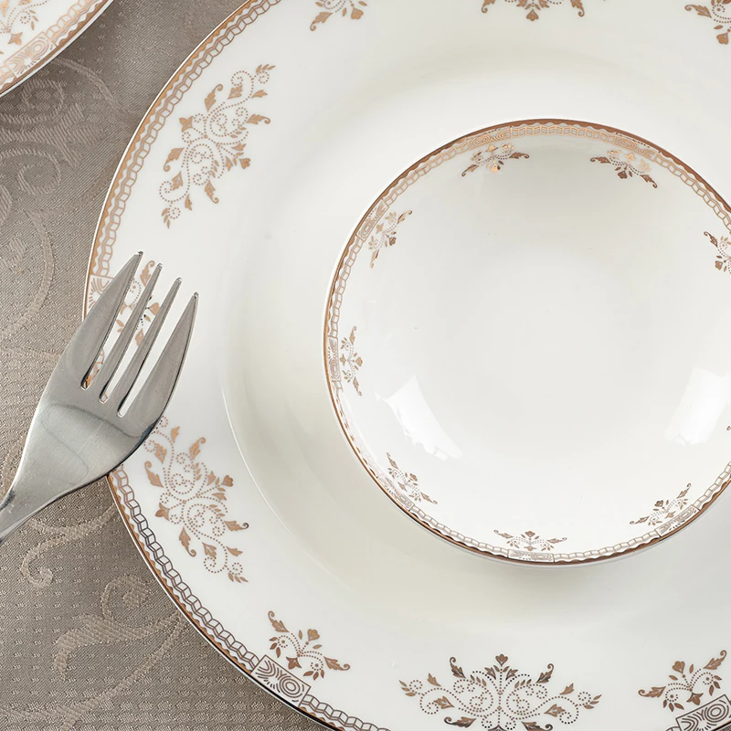 Набор посуды Tangshan из костяного фарфора комплект керамической в европейском