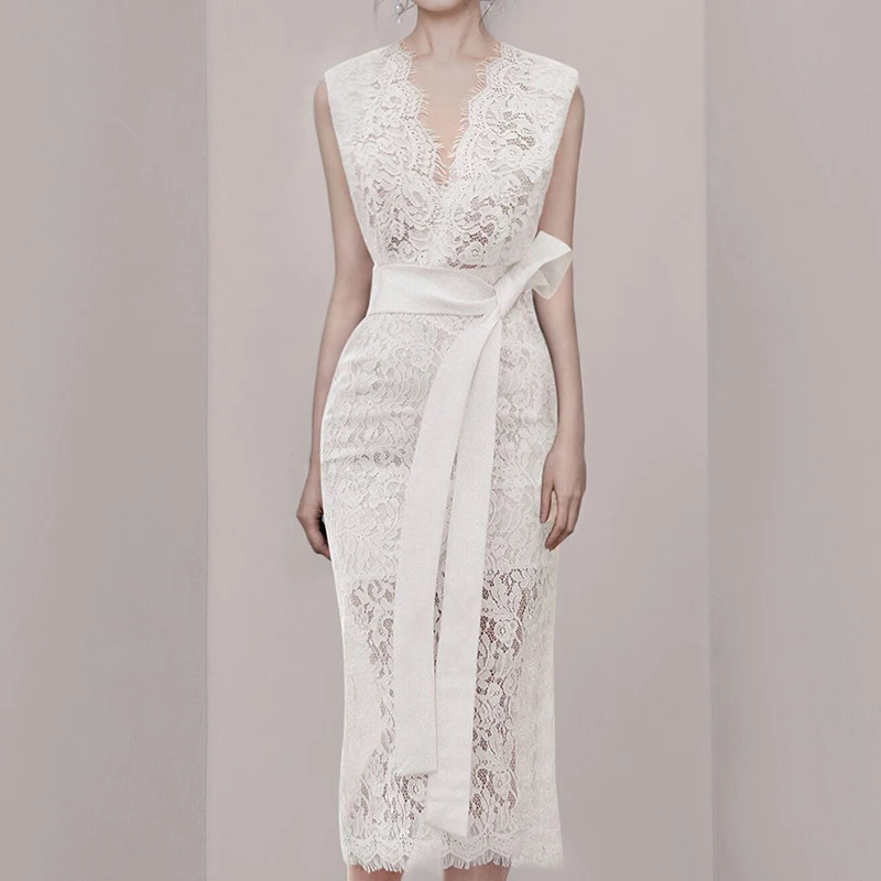 HAMALIEL подиумное летнее платье-футляр вечерние платья в винтажном стиле женское