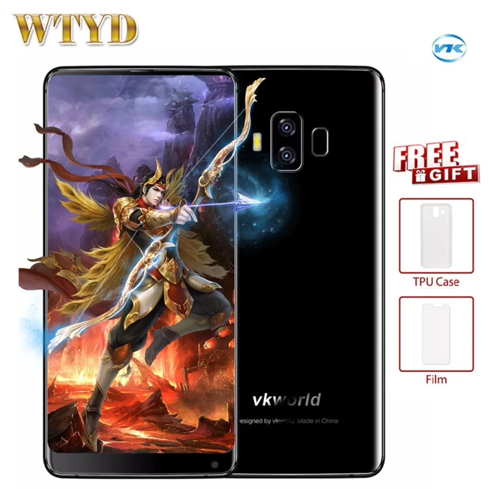 VKworld S8 4 Гб + 64 ГБ 4G мобильный телефон двойная задняя камера Face ID смартфон 5500 мАч 5 99