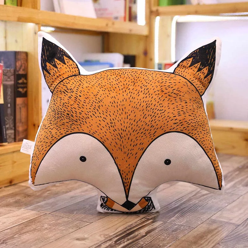 Fox Детский слон, лиса, олень, медведь, жираф, кролик, мягкие игрушки, милые животные для сна, плюшевая игрушка, мультяшная подушка, подушка для детей, подарки - Цвет: Fox