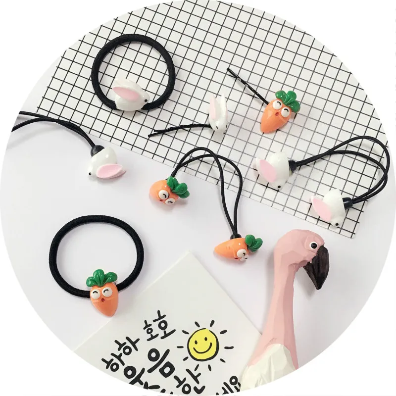

Cute cartoon little rabbit carrots hairpin small ornaments Do manual work is delicate