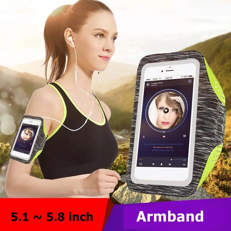 Спортивные повязки водонепроницаемый чехол универсальный для iPhone 7 Plus Samsung Galaxy S7