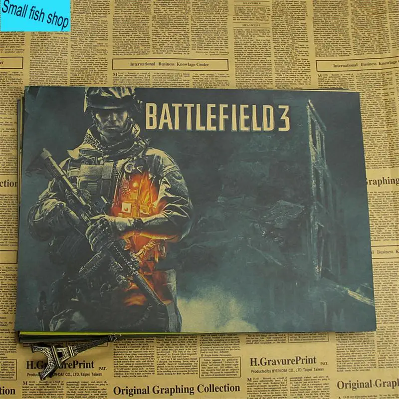 Battlefield Современная война стрельба игры домашний интерьер украшения Крафт игры плакат рисунок ядро наклейки на стену