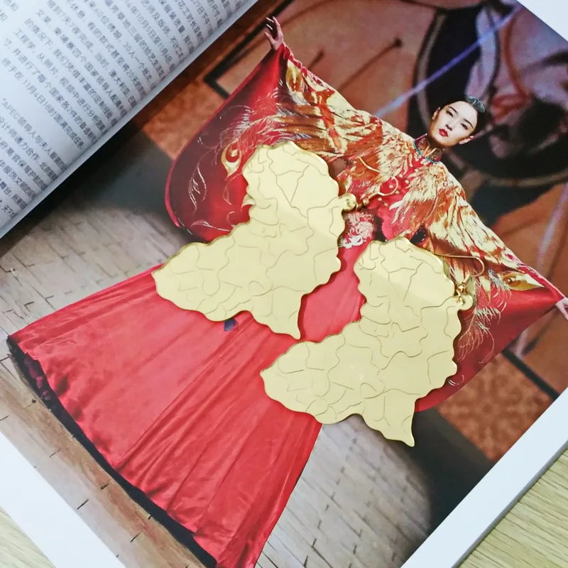 Золотые Большие висячие серьги с картой Африки модные ювелирные изделия для