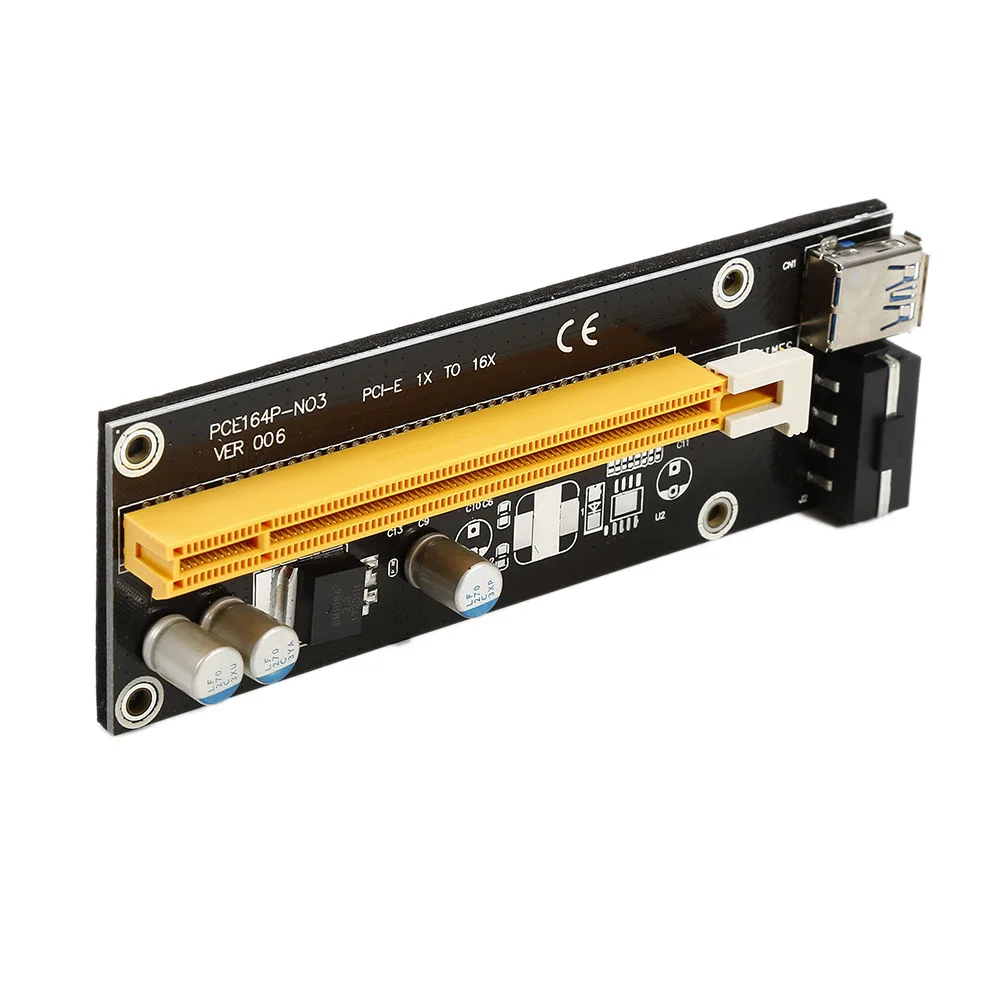 Centechia 60cm USB 3.0 PCIe Riser Card PCI-E Express 1xto16x Extender Adapter SATA Power Supply for BTC Miner Machine | Электроника