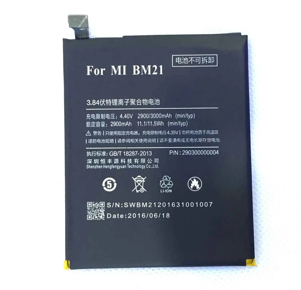 HFY BM21 батарея для Xiaomi Mi Note BM 21 minote 2900mAh|battery for xiaomi|battery forbatteries batteries |