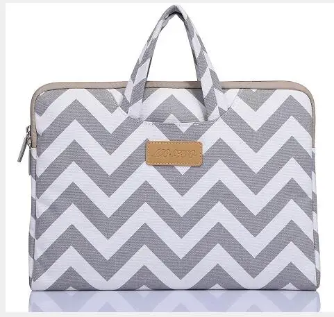Chevron Gray MOSISO холщовый портфель для ноутбука 11 13 14 15,6 дюймов чехол для переноски для Macbook Pro Air Asus/acer/hp notebook - Цвет: Chevron Gray