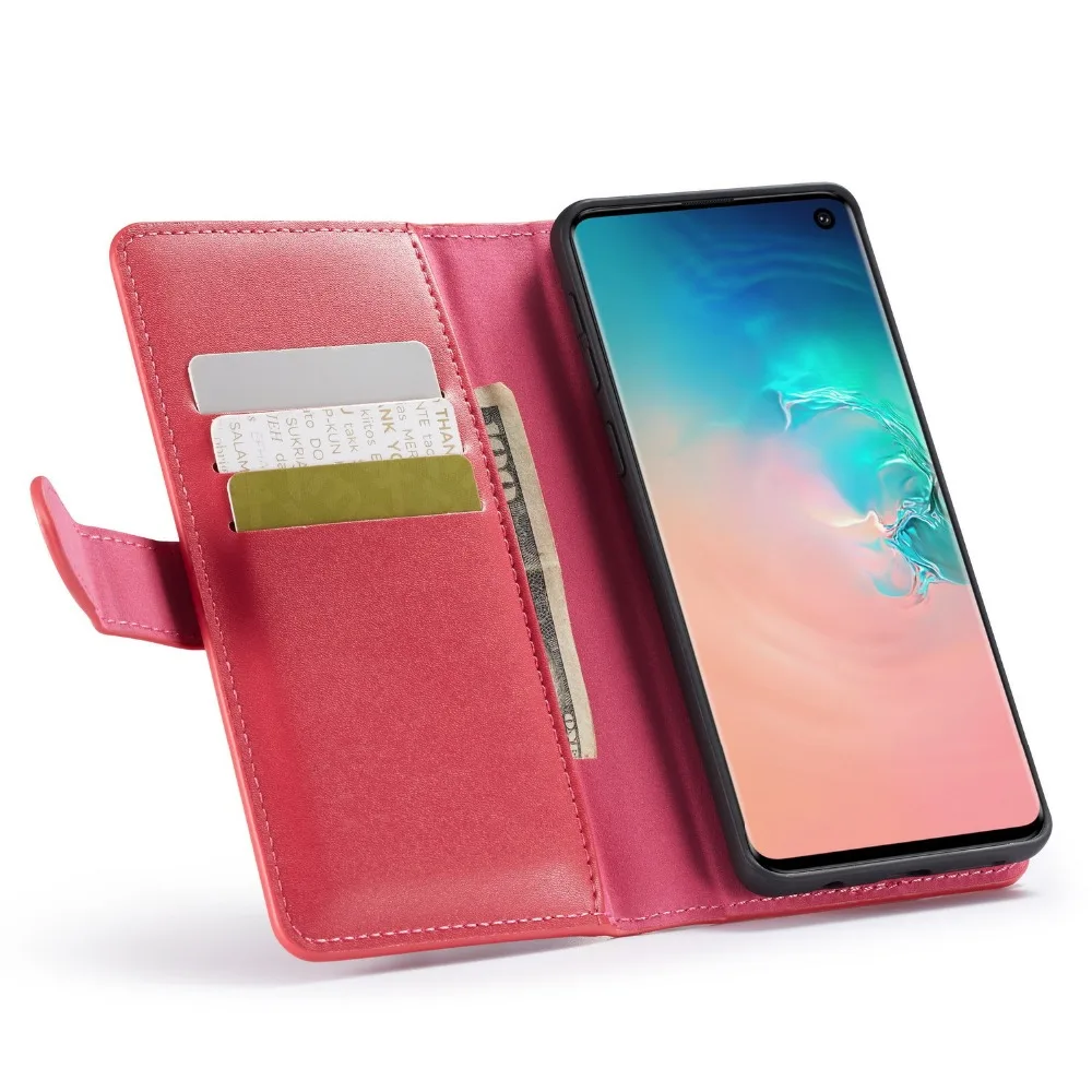 Для samsung Galaxy S10 Plus S10e S9 S8 Note 9 8 кожаный чехол для карт 2 в 1 съемный флип-чехол для samsung S10 чехол-кошелек