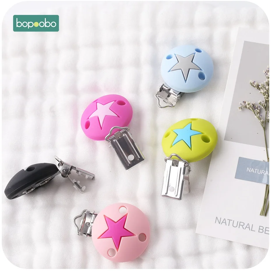 

Bopoobo 10 шт. новейшие силиконовые прорезыватели для зубов со звездами DIY пустышки для ухода за ребенком зажимы для пустышек DIY пустышки зажимы ...