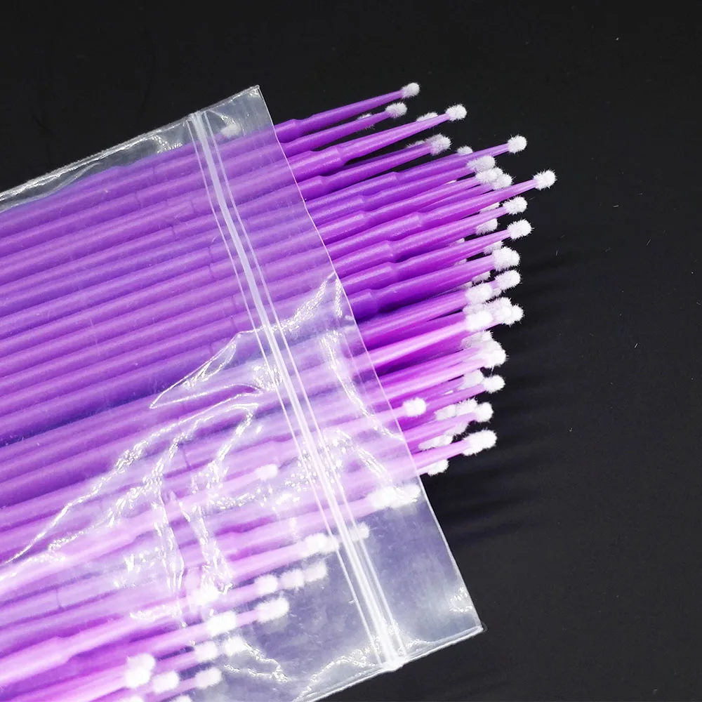 100 шт Одноразовые кисти для макияжа тампоны микро инструмент наращивания